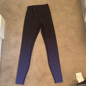 lululemon athletica Black and Blue Leggings